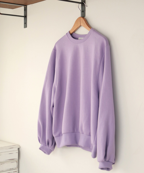 SESTO（セスト）の「ラグランボリュームスリーブパステルカラースウェットトレーナートップス（スウェット・レディース・ミント/パープル/イエロー・M）」の9枚目の写真