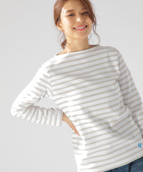 ORCIVAL(オーシバル)の「【ORCIVAL(オーシバル)】コットンラウンド(Tシャツ/カットソー・レディース・グリーン/ブルー/ベージュ/イエロー・MEDIUM)」の1枚目の写真