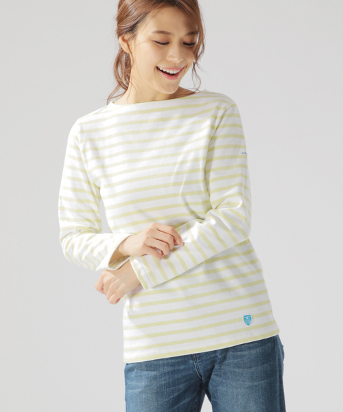 ORCIVAL(オーシバル)の「【ORCIVAL(オーシバル)】コットンラウンド(Tシャツ/カットソー・レディース・グリーン/ブルー/ベージュ/イエロー・MEDIUM)」の4枚目の写真