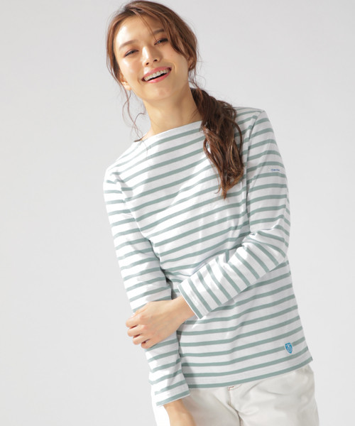 ORCIVAL(オーシバル)の「【ORCIVAL(オーシバル)】コットンラウンド(Tシャツ/カットソー・レディース・グリーン/ブルー/ベージュ/イエロー・MEDIUM)」の2枚目の写真