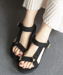 SESTO（セスト）の「ふわふわクッションインソールのベルクロスポーツサンダル（サンダル）」