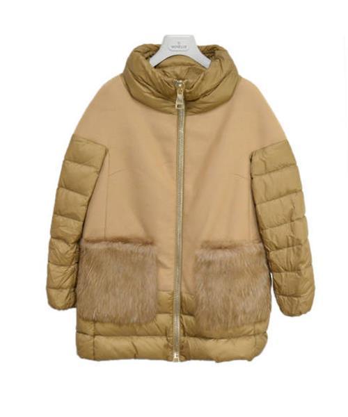 モンクレール　ブラウン ダウンジャケット ファー付き MONCLER ダウンジャケット ブラウン ファー付き モンクレール