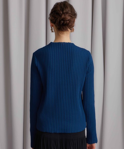 STUDIOUS(ステュディオス)の「【STUDIOUS】ワイドRIBボトルネックニット(ニット/セーター・レディース・ブラック/ネイビー・FREE)」の13枚目の写真