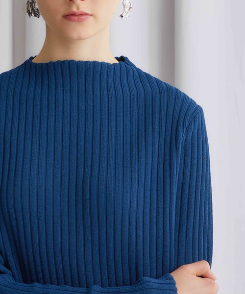 STUDIOUS(ステュディオス)の「【STUDIOUS】ワイドRIBボトルネックニット(ニット/セーター・レディース・ブラック/ネイビー・FREE)」の12枚目の写真