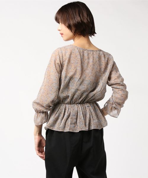 flower（フラワー）の「ブルーミングブラウス（シャツ/ブラウス・レディース・ブラック/ベージュ・FREE）」の4枚目の写真