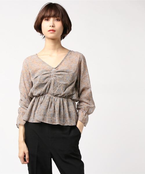 flower（フラワー）の「ブルーミングブラウス（シャツ/ブラウス・レディース・ブラック/ベージュ・FREE）」の6枚目の写真