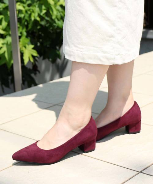 AmiAmi（アミアミ）の「チャンキーヒールポインテッドパンプス（パンプス・レディース・ブラック/パープル/ネイビー/ブラウン/カーキ/ブラック系その他/ブラウン系その他/レオパード/グレイッシュベージュ/パイソン/モカ/ベージュ系その他/オレンジ系その他/シルバー系その他/アッシュグレー・LL/S/M/L）」の12枚目の写真