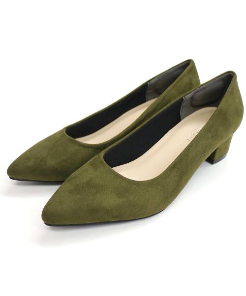 AmiAmi（アミアミ）の「チャンキーヒールポインテッドパンプス（パンプス・レディース・ブラック/パープル/ネイビー/ブラウン/カーキ/ブラック系その他/ブラウン系その他/レオパード/グレイッシュベージュ/パイソン/モカ/ベージュ系その他/オレンジ系その他/シルバー系その他/アッシュグレー・LL/S/M/L）」の17枚目の写真