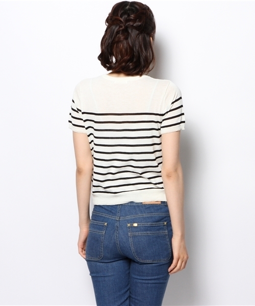 VIS（ビス）の「【ICE CUTE(R)】半袖カーディガン（カーディガン/ボレロ・レディース・ブラック/ホワイト系その他/クリーム/レッド/サンドベージュ/グリーン・MEDIUM）」の16枚目の写真