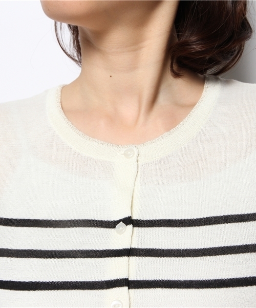 VIS（ビス）の「【ICE CUTE(R)】半袖カーディガン（カーディガン/ボレロ・レディース・ブラック/ホワイト系その他/クリーム/レッド/サンドベージュ/グリーン・MEDIUM）」の10枚目の写真