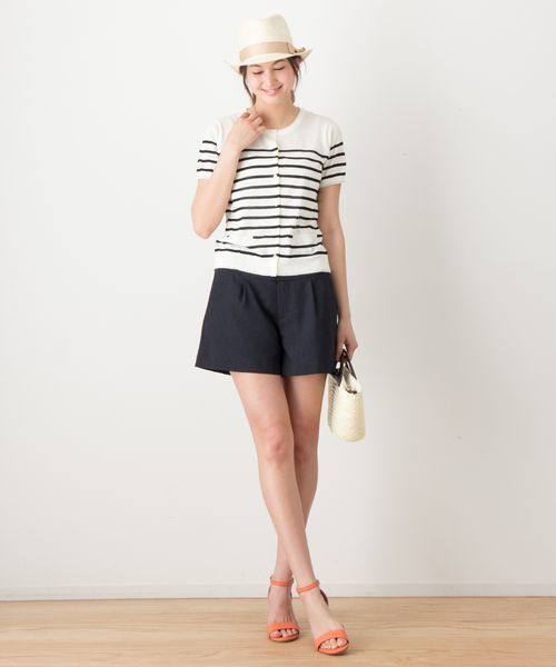 VIS（ビス）の「【ICE CUTE(R)】半袖カーディガン（カーディガン/ボレロ・レディース・ブラック/ホワイト系その他/クリーム/レッド/サンドベージュ/グリーン・MEDIUM）」の20枚目の写真