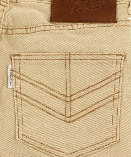 ALEXIA STAM（アリシアスタン）の「Arrow Pocket Stretch Color Skinny/アローポケットステッチカラースキニー（デニムパンツ・レディース・ブラック/ベージュ/オリーブ・XS/S/M）」の7枚目の写真