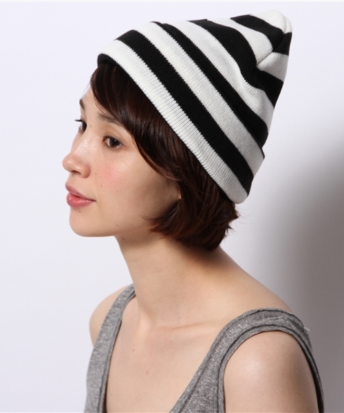BEAMS BOY(ビームスボーイ)の「◎BEAMS BOY / ボーダー ワッチキャップ(ニットキャップ/ビーニー・レディース・ブラック/ネイビー/オフホワイト・ONE SIZE)」の9枚目の写真
