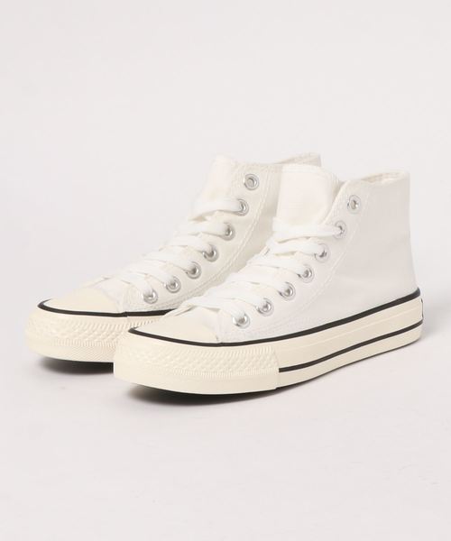 KOBE LETTUCE（コウベレタス）の「ハイカットキャンバススニーカー（スニーカー・レディース・ホワイト/ブラック/ベージュ/アイボリー/レオパード・LL/S/M/L）」の11枚目の写真