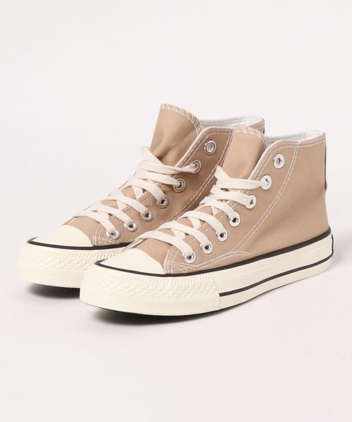 KOBE LETTUCE（コウベレタス）の「ハイカットキャンバススニーカー（スニーカー・レディース・ホワイト/ブラック/ベージュ/アイボリー/レオパード・LL/S/M/L）」の8枚目の写真