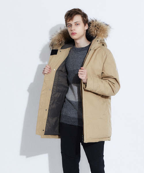 ABAHOUSE（アバハウス）の「モヘヤ混パネルクルーネック（ニット/セーター・メンズ・ネイビー/グレー/モカ・44/46/48）」の5枚目の写真