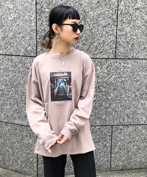 PAGEBOY（ページボーイ）の「アンティークフォトロンTEE（Tシャツ/カットソー・レディース・チャコールグレー/ベージュ/オフホワイト・FREE）」の10枚目の写真