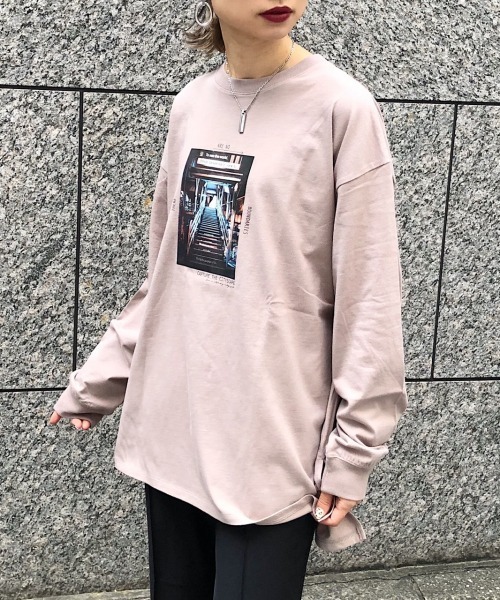 PAGEBOY（ページボーイ）の「アンティークフォトロンTEE（Tシャツ/カットソー・レディース・チャコールグレー/ベージュ/オフホワイト・FREE）」の11枚目の写真
