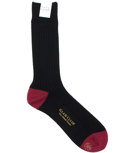 NANO universe（ナノユニバース）の「GLEN CLYDE(グレンクライド)/Middle Gauge Rib（ソックス/靴下・メンズ・ホワイト/ネイビー/ブルー/グリーン/ブラック・FREE）」の2枚目の写真
