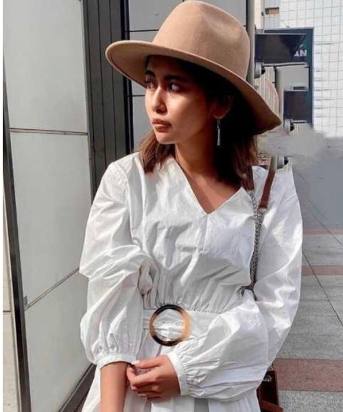 EGOIST(エゴイスト)の「シンプルフェルトハット(ハット・レディース・ベージュ/ブラック/ブラウン・FREE)」の7枚目の写真