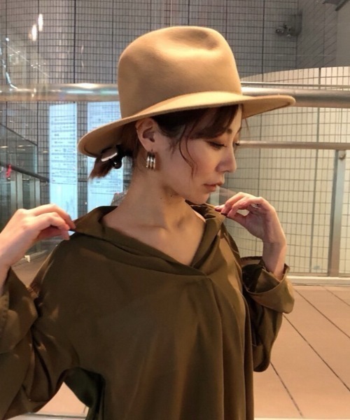 EGOIST(エゴイスト)の「シンプルフェルトハット(ハット・レディース・ベージュ/ブラック/ブラウン・FREE)」の17枚目の写真