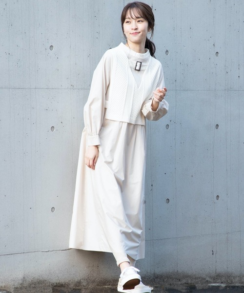 La SRIC（ラスリック）の「La SRIC/バックルベルトワンピース（ワンピース・レディース・アイボリー/テラコッタ・38）」の12枚目の写真
