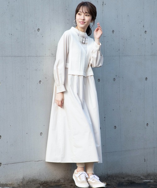 La SRIC（ラスリック）の「La SRIC/バックルベルトワンピース（ワンピース・レディース・アイボリー/テラコッタ・38）」の13枚目の写真