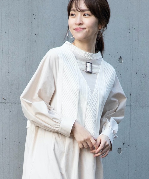 La SRIC（ラスリック）の「La SRIC/バックルベルトワンピース（ワンピース・レディース・アイボリー/テラコッタ・38）」の16枚目の写真