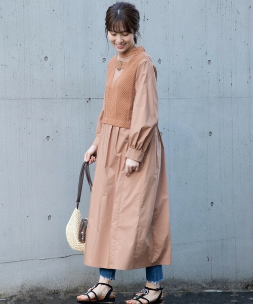 La SRIC（ラスリック）の「La SRIC/バックルベルトワンピース（ワンピース・レディース・アイボリー/テラコッタ・38）」の4枚目の写真