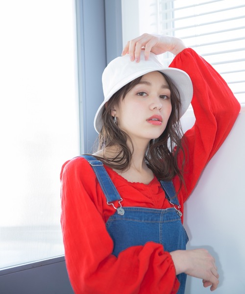 Heather（ヘザー）の「バケットHAT　876698（ハット・レディース・ホワイト/ブラック・ONESIZE）」の2枚目の写真