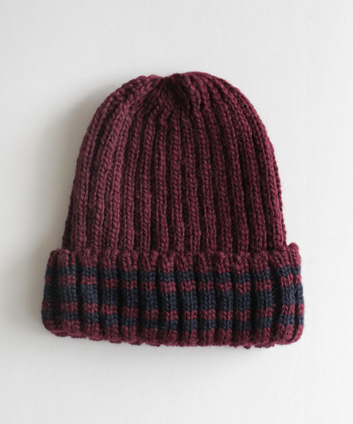 BEAUTY&YOUTH UNITED ARROWS(ビューティーアンドユースユナイテッドアローズ)の「BYBC ∵ラインリブニットキャップ◆(ニットキャップ/ビーニー・レディース・ホワイト/ネイビー/ワイン・フリ-)」の3枚目の写真