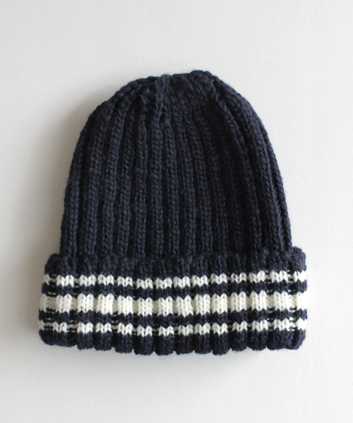 BEAUTY&YOUTH UNITED ARROWS(ビューティーアンドユースユナイテッドアローズ)の「BYBC ∵ラインリブニットキャップ◆(ニットキャップ/ビーニー・レディース・ホワイト/ネイビー/ワイン・フリ-)」の5枚目の写真