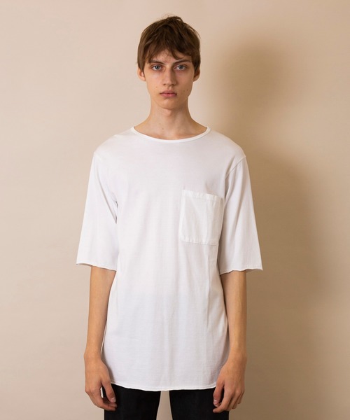 FACTOTUM(ファクトタム)の「【FACTOTUM】アンダーポケットS/S Tシャツ(Tシャツ/カットソー・メンズ・ネイビー/ホワイト/カーキ・46/44/48)」の4枚目の写真