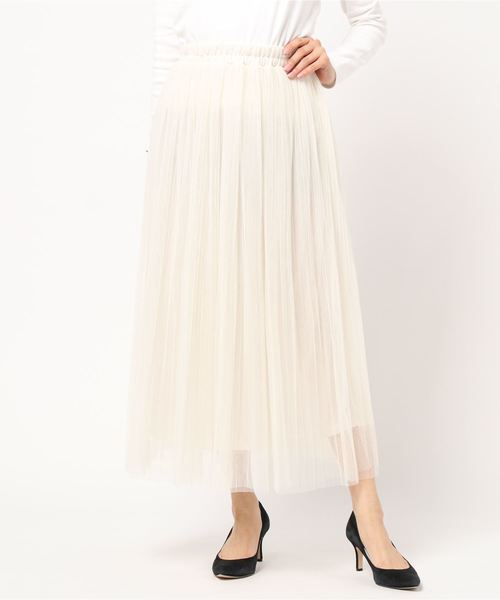 rps（アールピーエス）の「チュール消しプリーツスカート（スカート・レディース・ライトグレー/ブラック/アイボリー/ラベンダー・M）」の10枚目の写真