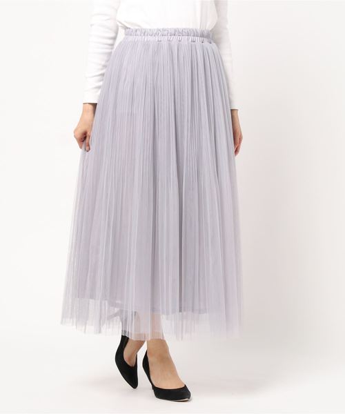 rps（アールピーエス）の「チュール消しプリーツスカート（スカート・レディース・ライトグレー/ブラック/アイボリー/ラベンダー・M）」の18枚目の写真