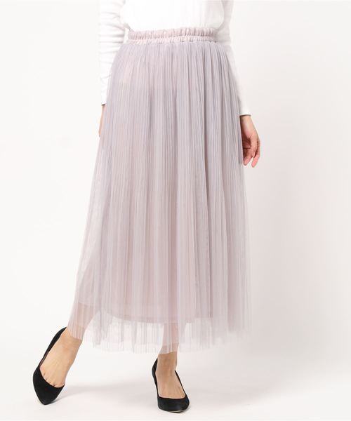 rps（アールピーエス）の「チュール消しプリーツスカート（スカート・レディース・ライトグレー/ブラック/アイボリー/ラベンダー・M）」の16枚目の写真