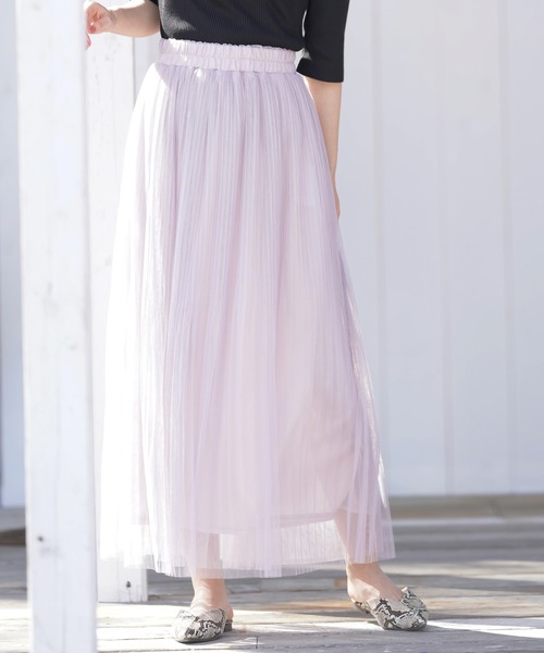rps（アールピーエス）の「チュール消しプリーツスカート（スカート・レディース・ライトグレー/ブラック/アイボリー/ラベンダー・M）」の17枚目の写真