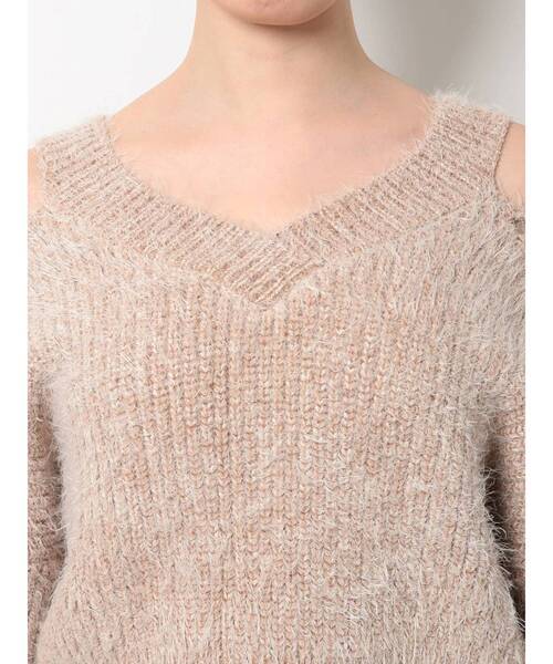 GYDA（ジェイダ）の「アームレースアップシャギーニット トップス（ニット/セーター・レディース・チャコールグレー/オレンジ/ベージュ・FREE）」の19枚目の写真