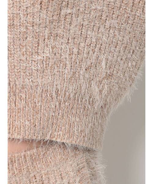 GYDA（ジェイダ）の「アームレースアップシャギーニット トップス（ニット/セーター・レディース・チャコールグレー/オレンジ/ベージュ・FREE）」の21枚目の写真