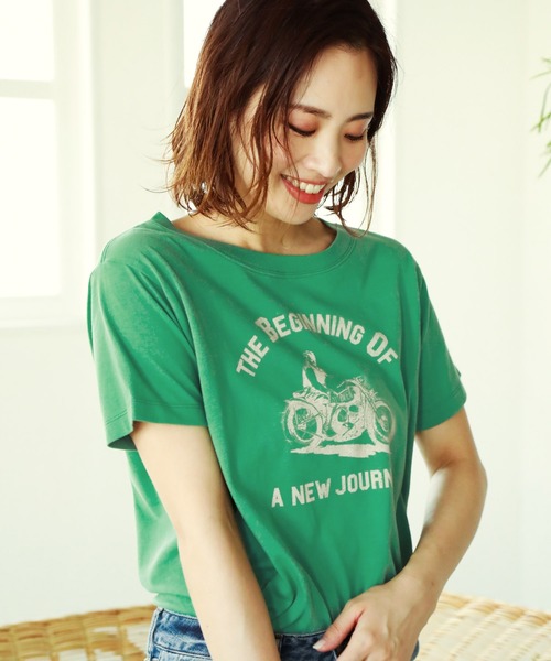BAYFLOW(ベイフロー)の「アソートVTロゴTシャツ(Tシャツ/カットソー・レディース・ブラウン/オフホワイト/ブルー/グリーン・SMALL/MEDIUM)」の9枚目の写真