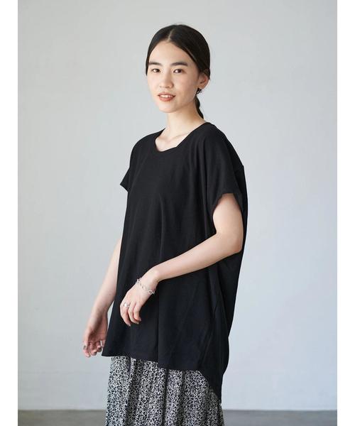 AMERICAN HOLIC(アメリカンホリック)の「バックドレープカットプルオーバー *(Tシャツ/カットソー・レディース・ブラック/パープル/カーキ/アイボリー・FREE)」の19枚目の写真