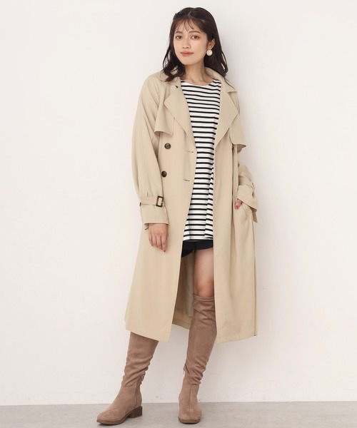 one after another NICE CLAUP（ワンアフターアナザーナイスクラップ）の「袖ギャザーチュニック（ワンピース・レディース・オフホワイト/ブラック/ブラック系その他/ベージュ系その他・FREE）」の21枚目の写真