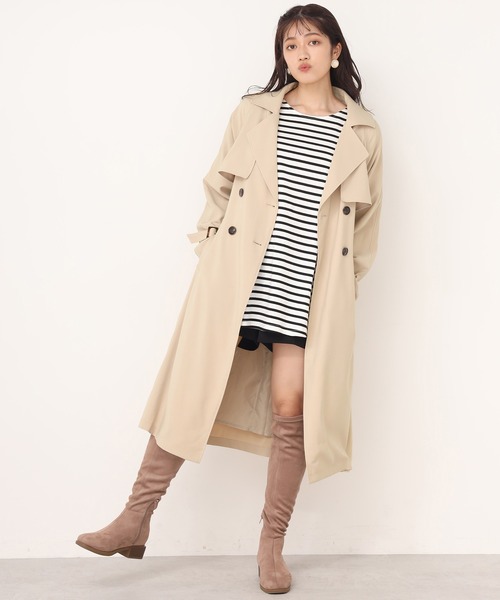 one after another NICE CLAUP（ワンアフターアナザーナイスクラップ）の「袖ギャザーチュニック（ワンピース・レディース・オフホワイト/ブラック/ブラック系その他/ベージュ系その他・FREE）」の20枚目の写真