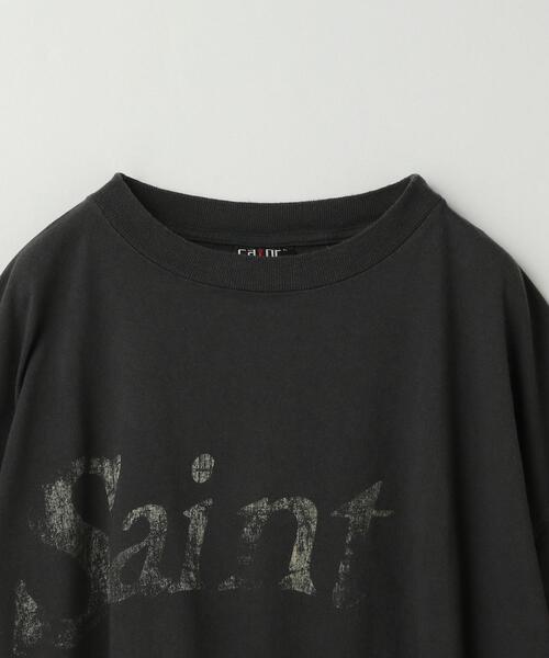 SAINT MICHAEL長袖Tシャツカットソー プリント 黒 スウェット SAINT MICHAEL長袖Tシャツカットソー プリント 黒 スウェット