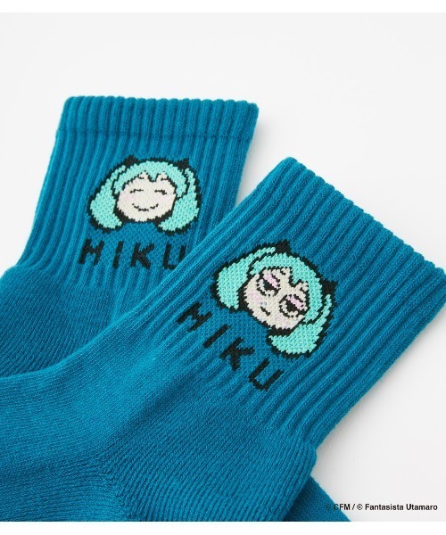 初音ミク】MIKUMOJI JACQUARD SOCKS（ソックス/靴下）｜R4G
