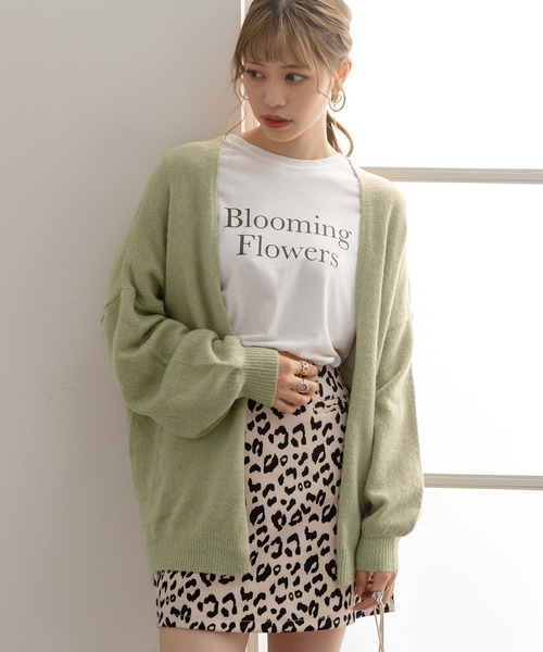 Newlyme（ニューリーミー）の「もちもちオーバーサイズカーディガン（カーディガン/ボレロ・レディース・ホワイト/ブラック/ベージュ/パープル/ブラウン/ピンク/グリーン/ボルドー・MEDIUM/LARGE）」の5枚目の写真