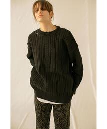 MONKEY TIME | ＜monkey time＞ COTTON CABLE DISTRESSED CN/ニット(ニット/セーター)