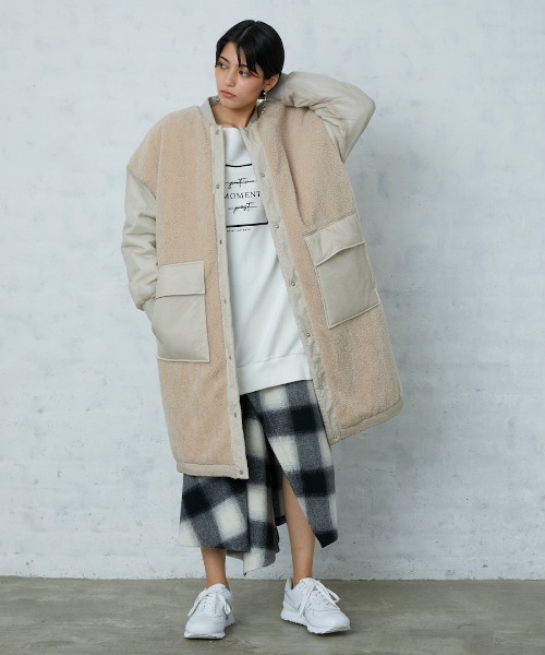 AIGLEリバーシブルコート レディース 撥水 インサレーション リバーシブルジャケット RP OBFBP41