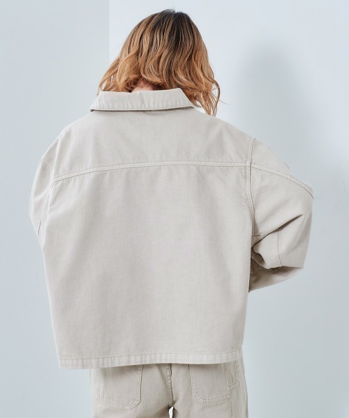 cepo(セポ)の「デニムワークジャケット(デニムジャケット・レディース・グリーン/ベージュ/ライトインディゴブルー/ブルー系その他・M)」の13枚目の写真