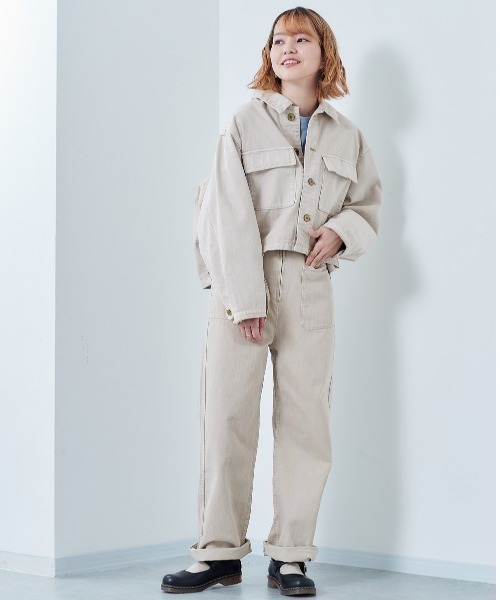 cepo(セポ)の「デニムワークジャケット(デニムジャケット・レディース・グリーン/ベージュ/ライトインディゴブルー/ブルー系その他・M)」の8枚目の写真